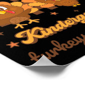 私は群教えれのレトロで最も可愛い幼稚園の七面鳥 ポスター (角)