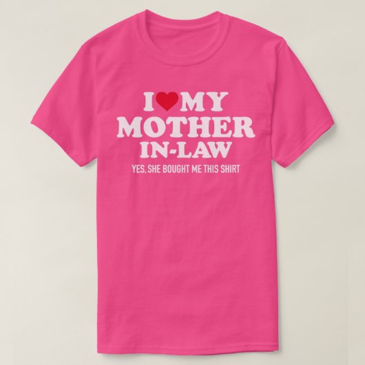 私は義母が娘婿で大好き Tシャツ (デザイン正面)