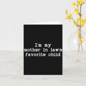 私は義母の最も愛する子供なんだ、面白い息子 カード (黄色い花)