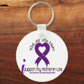 私は義母の膵臓がんを支持している キーホルダー (正面)