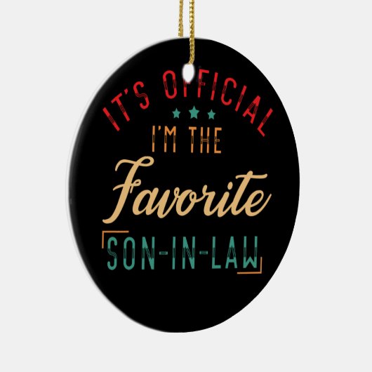 私は義理の息子お気に入りのです セラミックオーナメント (右)
