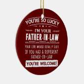 私は義理の息子への義父 セラミックオーナメント (右)