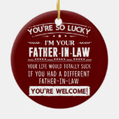 私は義理の息子への義父 セラミックオーナメント (裏面)