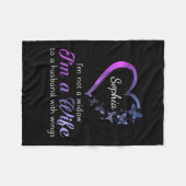 私は翼のある夫の妻の未亡人ではない フリースブランケット (正面(横))