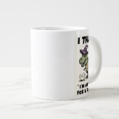 私は考えお腹が空いた ジャンボコーヒーマグカップ (正面右)