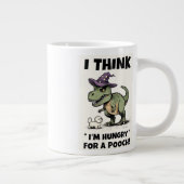 私は考えお腹が空いた ジャンボコーヒーマグカップ (右)