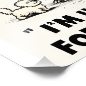 私は考えお腹が空いた フォトプリント            (角)