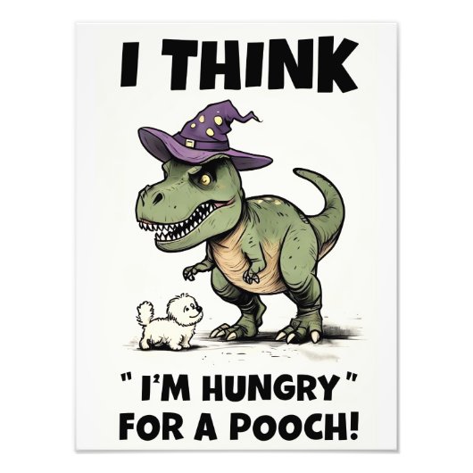 私は考えお腹が空いた フォトプリント            (正面)