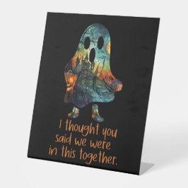 私は考えここに一緒にいると言った 台座サイン