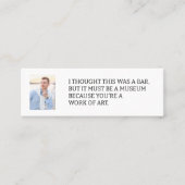 私は考えこれはバー写真デートすること通話カードだった スキニー名刺 (正面)