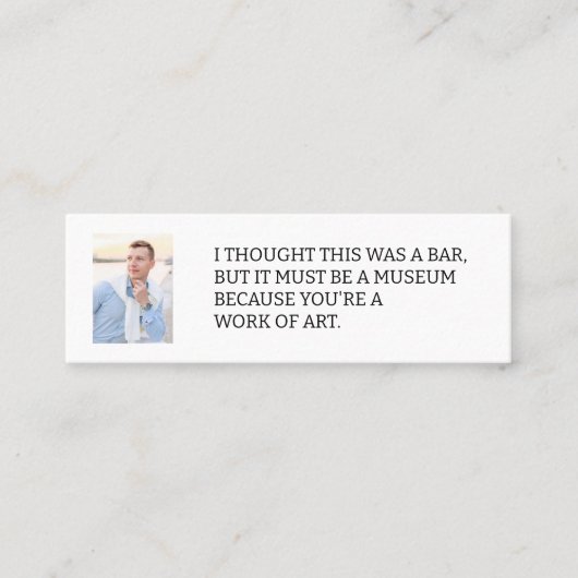 私は考えこれはバー写真デートすること通話カードだった スキニー名刺 (正面)