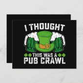 私は考えこれはパブのクロールセントパトリックの日だった ポストカード (正面/裏面)