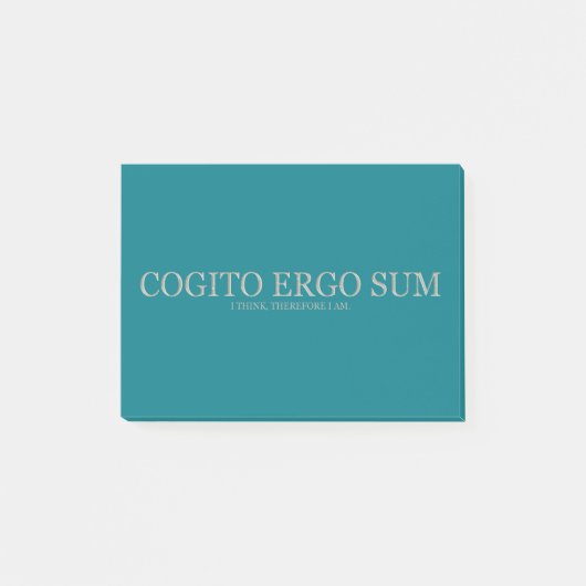 私は考えます、従って私はあります。 -ライト ポストイット (正面)