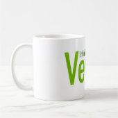 私は考えます。  従って私はビーガンです コーヒーマグカップ (左)