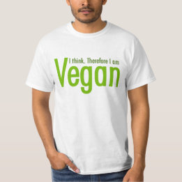 私は考えます。 従って私はビーガンです Tシャツ