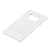 私は考えるだ クレジットカード栓抜き (裏面アングル)