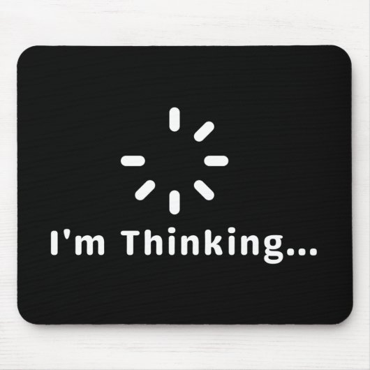 私は考えるだ マウスパッド (正面)
