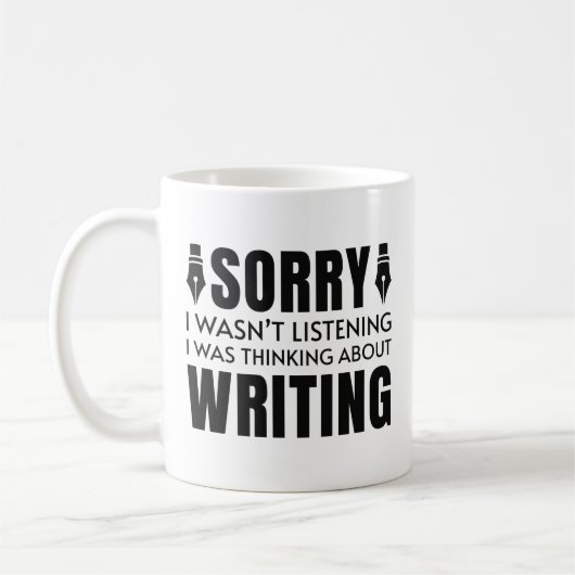 私は考える気書だ コーヒーマグカップ (左)