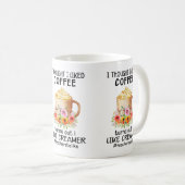 私は考えコーヒーが好き気に入った コーヒーマグカップ (正面右)