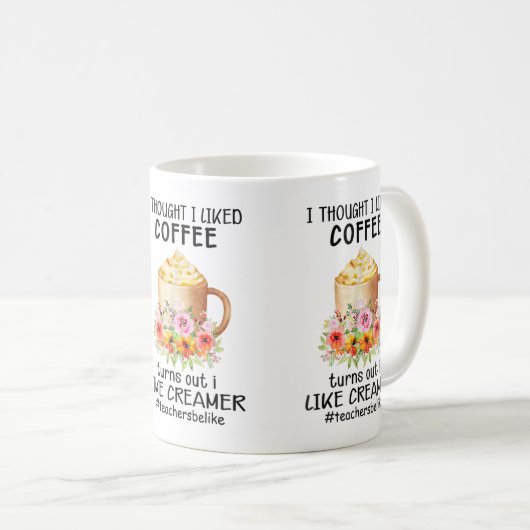 私は考えコーヒーが好き気に入った コーヒーマグカップ (正面右)