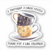 私は考えコーヒーが好き気に入った シール (正面)