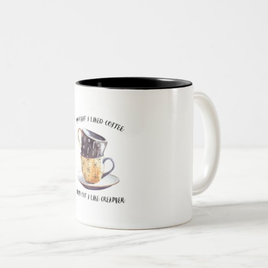 私は考えコーヒーが好き気に入った ツートーンマグカップ (正面右)