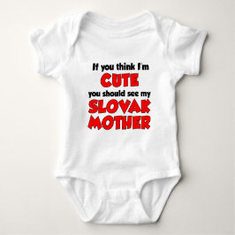 私は考えスロバキアの母かわいい ベビーボディスーツ
