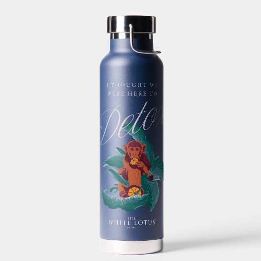 私は考えデトックスに来た – 白い蓮 ウォーターボトル (左面)