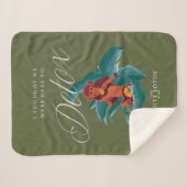 私は考えデトックスに来た – 白い蓮 シェルパブランケット (正面(横))