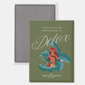 私は考えデトックスに来た – 白い蓮 マグネット (正面/裏面)