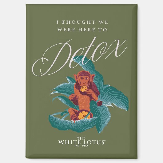 私は考えデトックスに来た – 白い蓮 マグネット (正面)