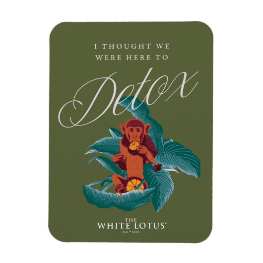 私は考えデトックスに来た – 白い蓮 マグネット (縦)