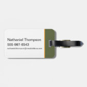 私は考えデトックスに来た – 白い蓮 ラゲッジタグ (裏面横)