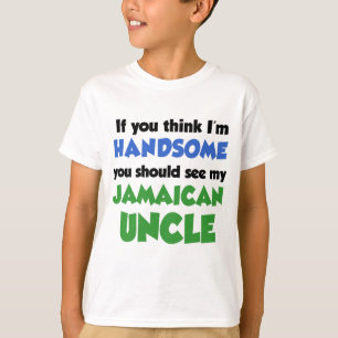 私は考えハンサムなジャマイカの叔父だ Tシャツ