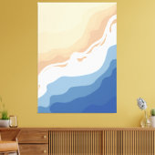 私は考えビーチが見えた キャンバスプリント (インサイチュ (リビング))