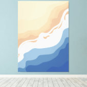 私は考えビーチが見えた キャンバスプリント (インサイチュ (ウッドフロア))