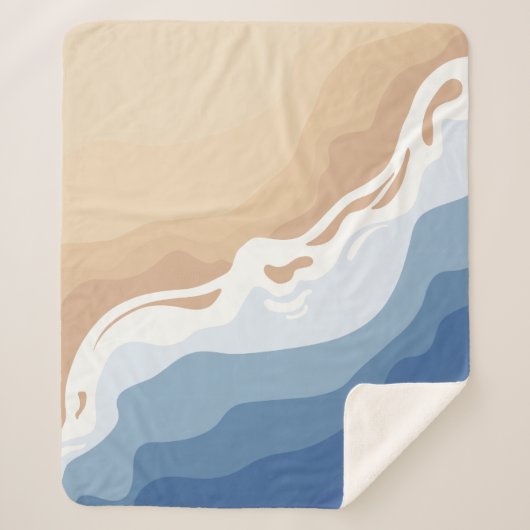 私は考えビーチが見えた シェルパブランケット (正面)
