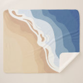 私は考えビーチが見えた シェルパブランケット (正面(横))