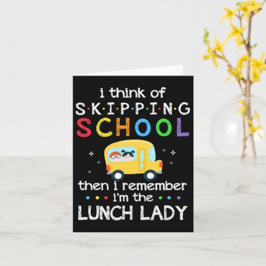 私は考えランチLaで覚えている学校をスキップ カード (黄色い花)