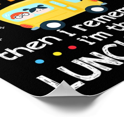 私は考えランチLaで覚えている学校をスキップ ポスター (角)