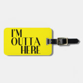 私は考え事が無カラフルい ラゲッジタグ (正面横)