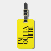 私は考え事が無カラフルい ラゲッジタグ (正面縦)