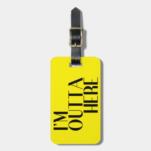 私は考え事が無カラフルい ラゲッジタグ (正面縦)