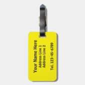 私は考え事が無カラフルい ラゲッジタグ (裏面縦)