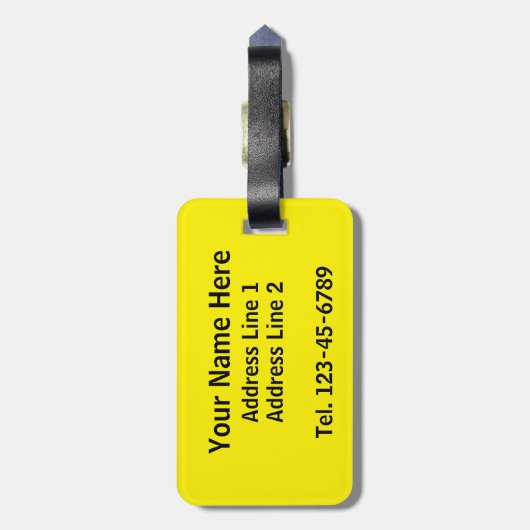 私は考え事が無カラフルい ラゲッジタグ (裏面縦)