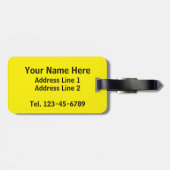 私は考え事が無カラフルい ラゲッジタグ (裏面横)