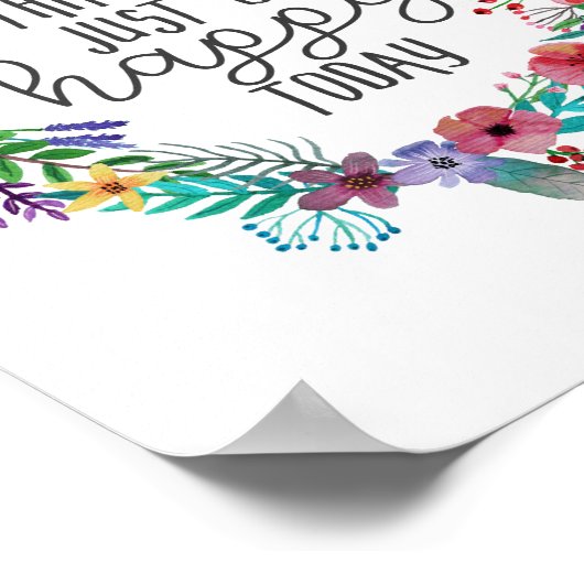 私は考え今日は幸せになるだろう幸せ引用文 ポスター (角)