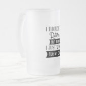 私は考え今退職したは犬の世話をしているところだ フロストグラスビールジョッキ (正面左)