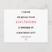 私は考え君のガールフレンドでいい ポストカード (正面)