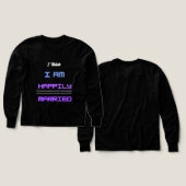私は考え幸せ結婚したにTシャツを着ている (デザイン 正面＆背面)